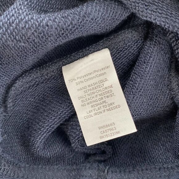 NWT 14TH & UNION Faux Pearl Crew Neck Sweatshirt In Navy Night Size XL - Picture 9 of 10